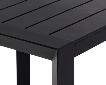 NAHLA MERANO DINING TABLE - BLACK - 37"