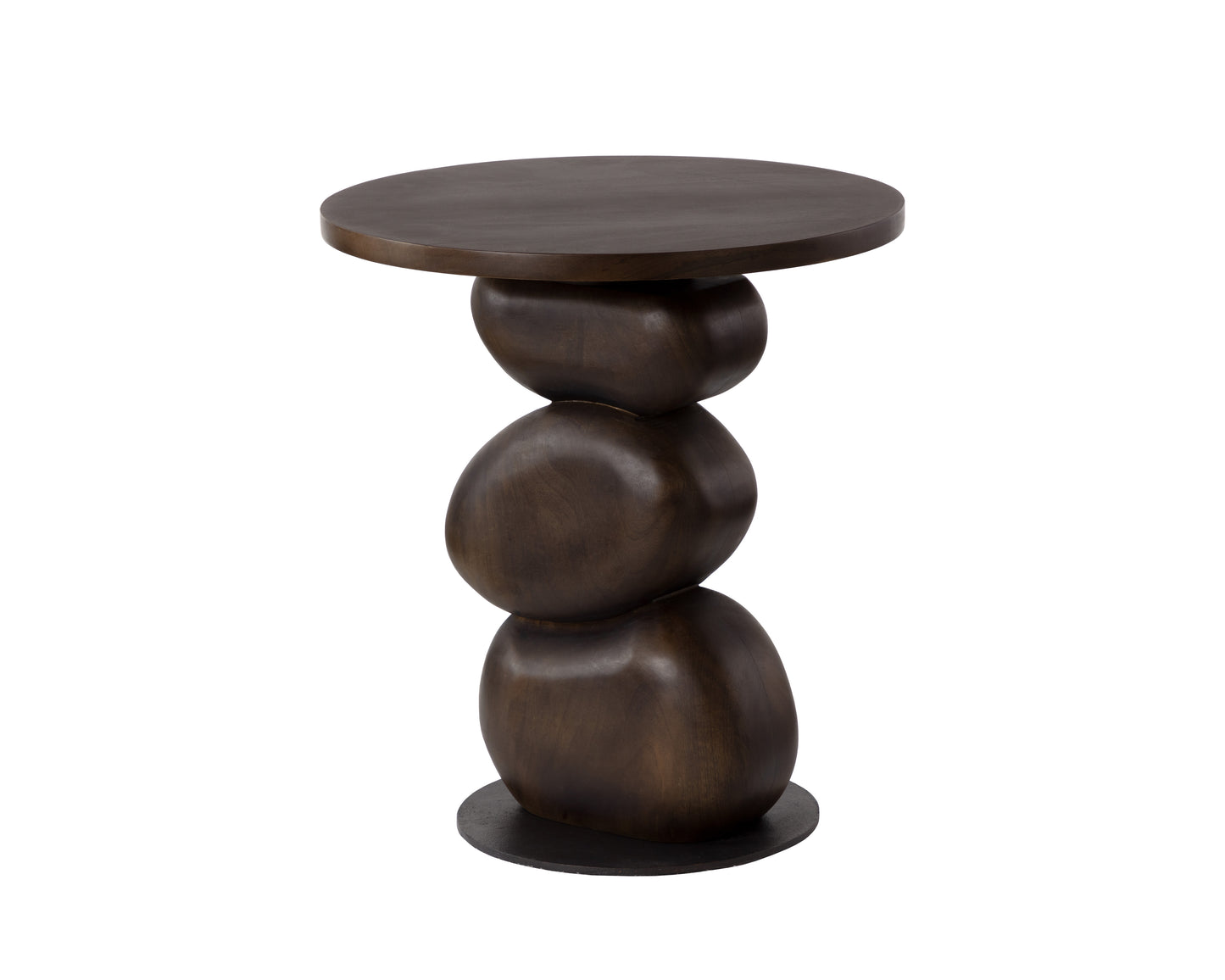 NAHLA PAPLO END TABLE - MEDIUM BROWN