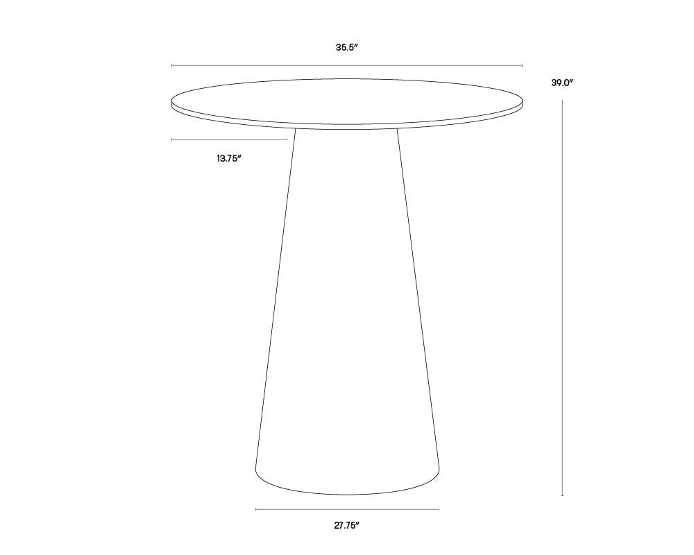 NAHLA DAMON BAR TABLE - GOLD