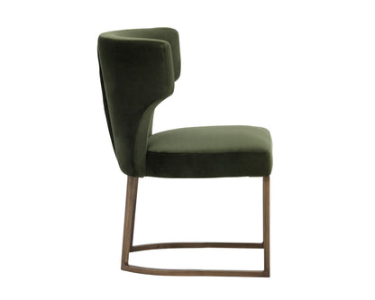 NAHLA YORKVILLE DINING CHAIR - MOSS GREEN