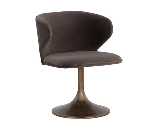 NAHLA SIMONE SWIVEL DINING CHAIR - MEG ASH