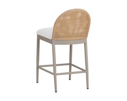 NAHLA CALANDRI COUNTER STOOL - GREIGE - LOUIS CREAM