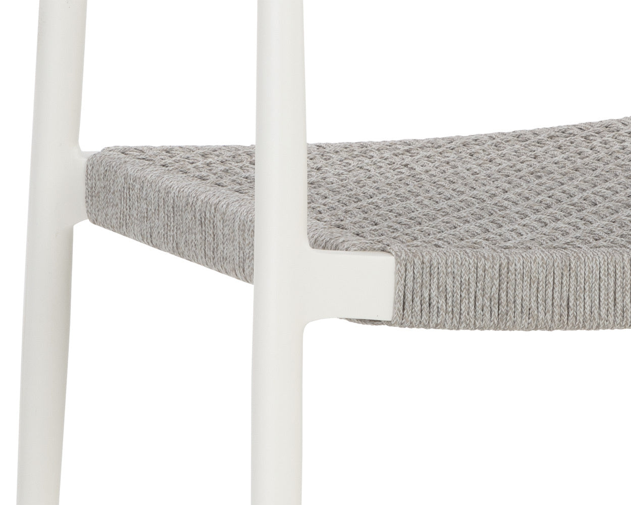 NAHLA NAVA STACKABLE DINING ARMCHAIR - WHITE