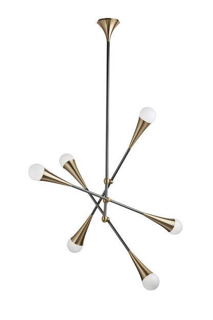 NAHLA ZENITH CHANDELIER - BRASS AND BLACK