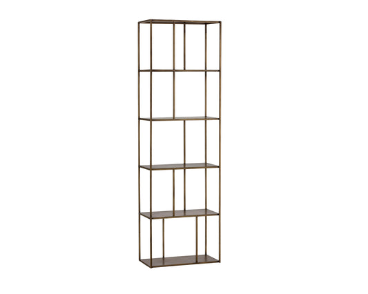 NAHLA EIFFEL BOOKCASE - SMALL - ANTIQUE BRASS