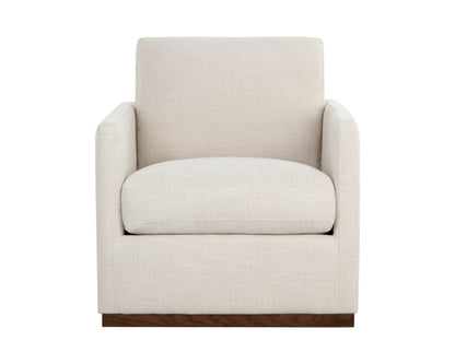 NAHLA PORTMAN SWIVEL LOUNGE CHAIR - EFFIE LINEN