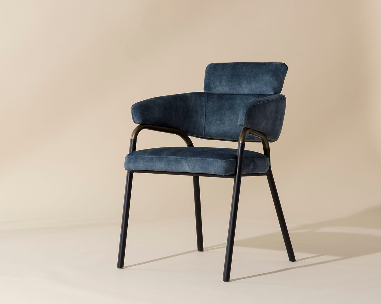 NAHLA SHARQUI DINING ARMCHAIR - NONO PETROL