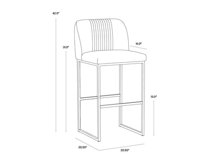 NAHLA NEVIN BARSTOOL - SHADOW GREY