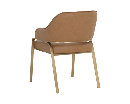 NAHLA MALACHI DINING ARMCHAIR - MILLIKEN COGNAC