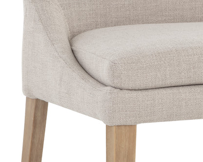 NAHLA ROSINE DINING CHAIR - EFFIE FLAX