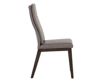 NAHLA CASHEL DINING CHAIR - ALPINE GREY LEATHER