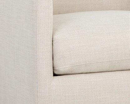 NAHLA PORTMAN SWIVEL LOUNGE CHAIR - EFFIE LINEN