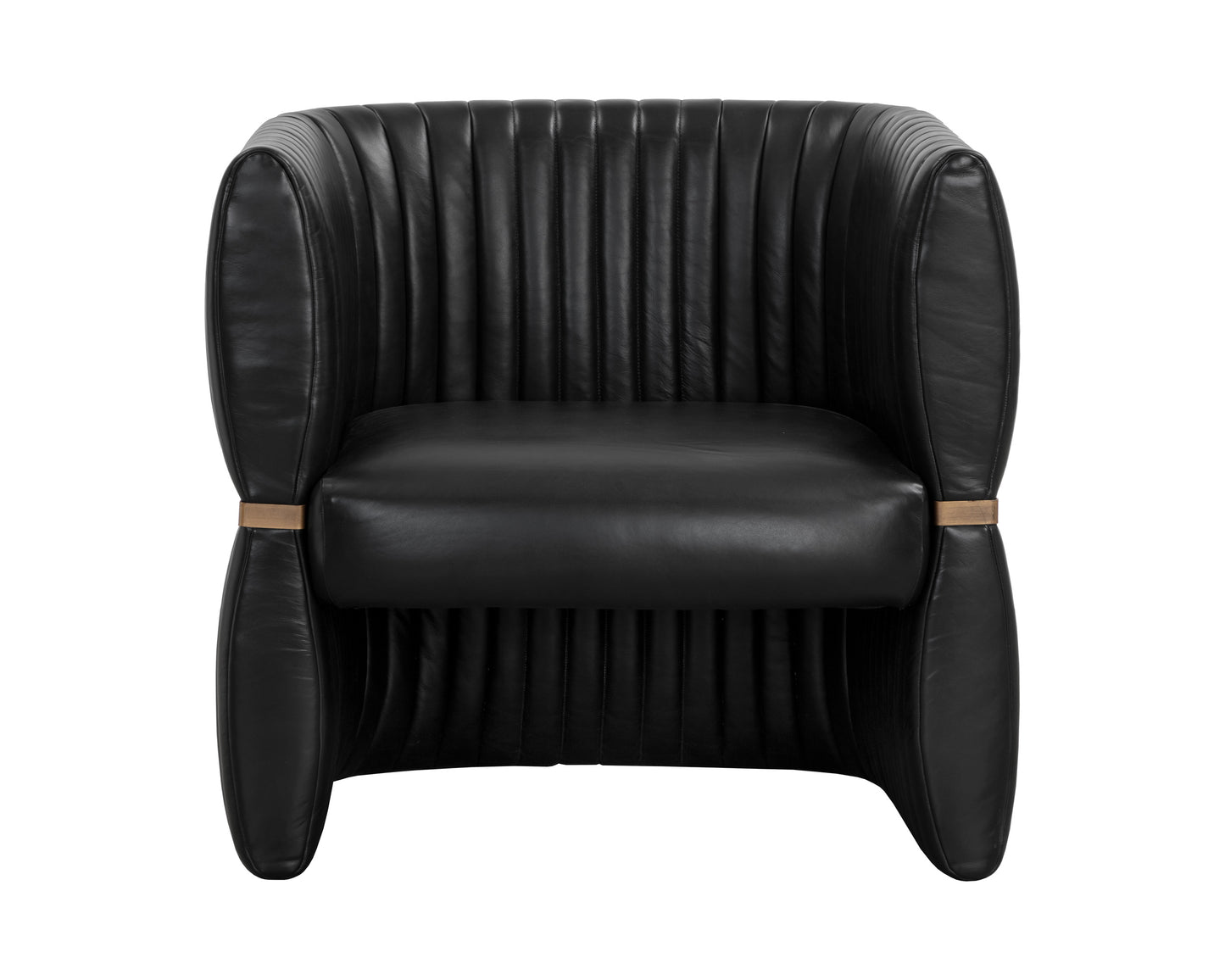 NAHLA TRYOR LOUNGE CHAIR - VINTAGE BLACK NIGHT LEATHER