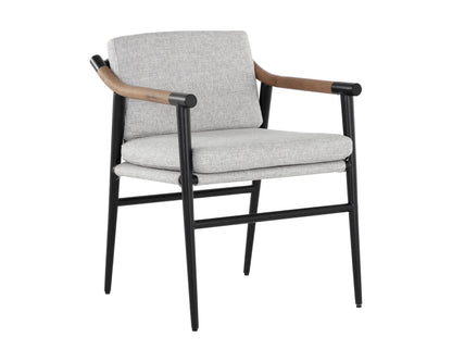 NAHLA MEADOW DINING ARMCHAIR - VAULT FOG