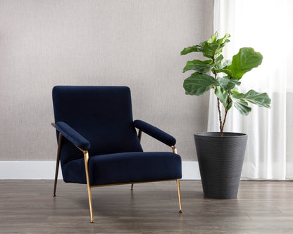 NAHLA TUTTI LOUNGE CHAIR - ABBINGTON NAVY