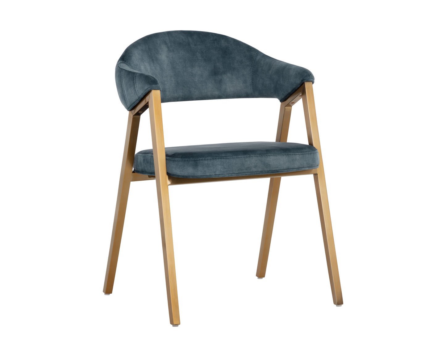 NAHLA BURGOS DINING ARMCHAIR - NONO PETROL