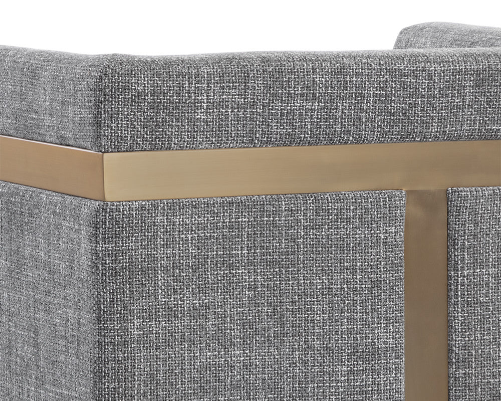 NAHLA YVETTE ARMCHAIR - GOLD - CHACHA GREY