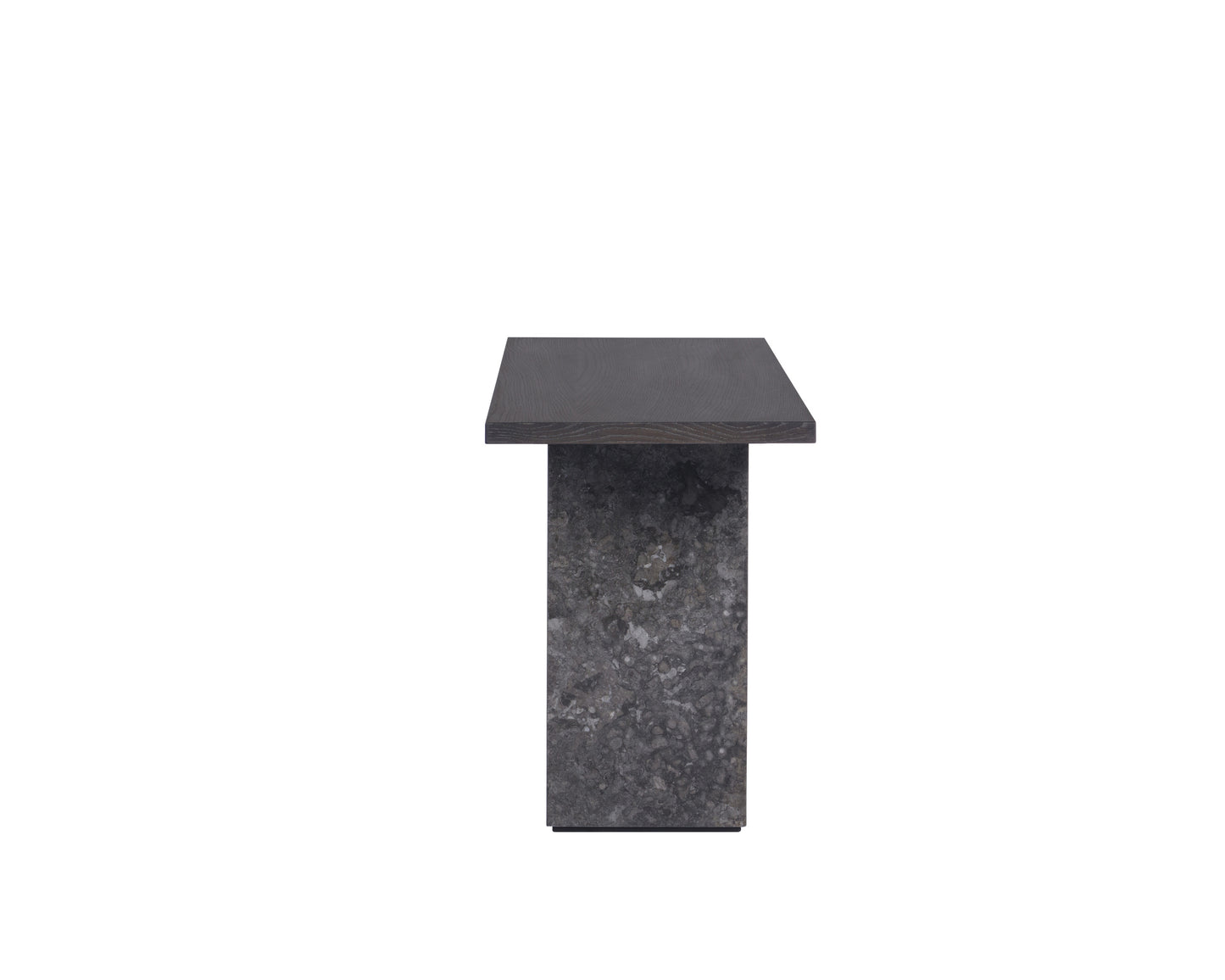 NAHLA REBEL CONSOLE TABLE - GREY MARBLE / CHARCOAL GREY