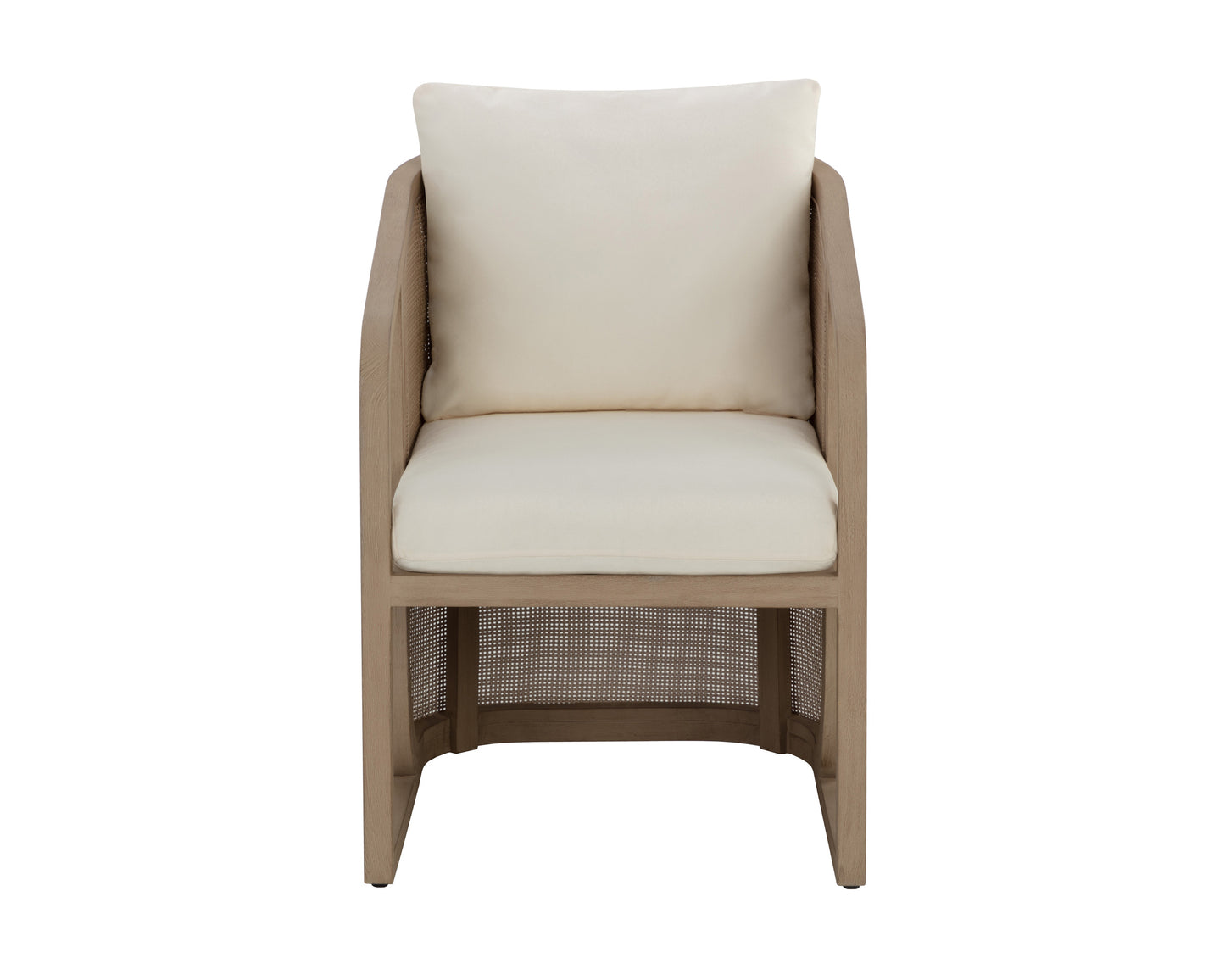 NAHLA PALERMO DINING CHAIR - DRIFT BROWN - STINSON CREAM