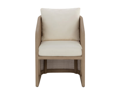 NAHLA PALERMO DINING CHAIR - DRIFT BROWN - STINSON CREAM