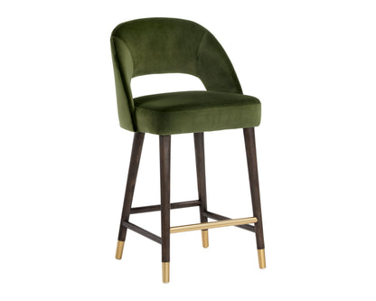 NAHLA MONAE COUNTER STOOL - MOSS GREEN