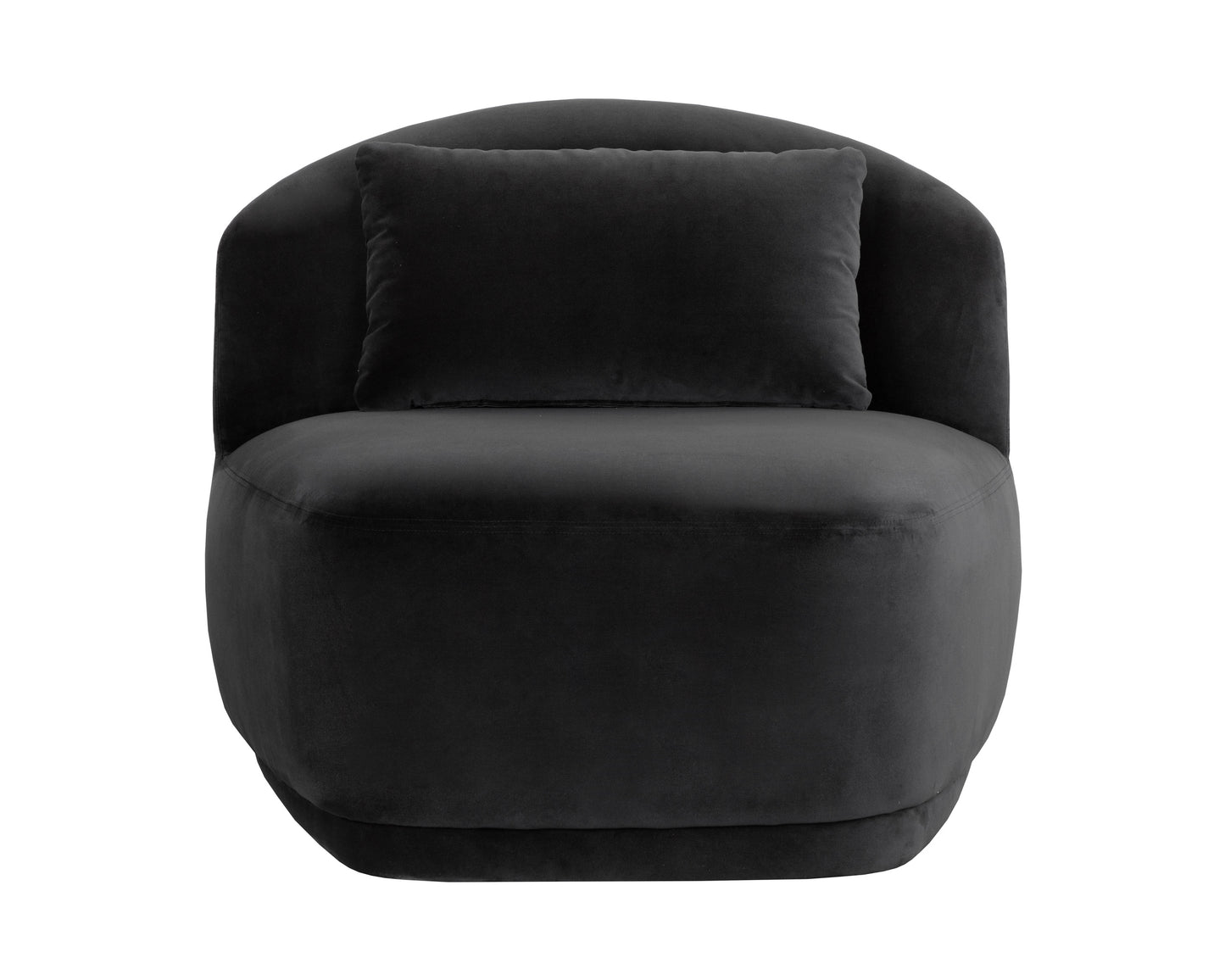 NAHLA SORAYA SWIVEL ARMLESS CHAIR - SHADOW GREY