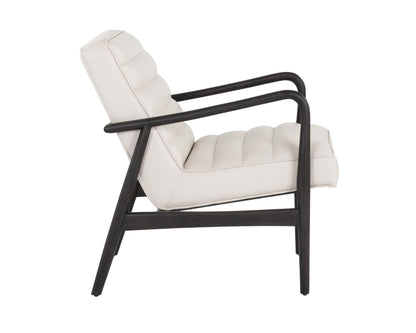 NAHLA LYRIC LOUNGE CHAIR - VINTAGE VANILLA LEATHER