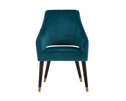 NAHLA ADELAIDE DINING ARMCHAIR - TIMELESS TEAL