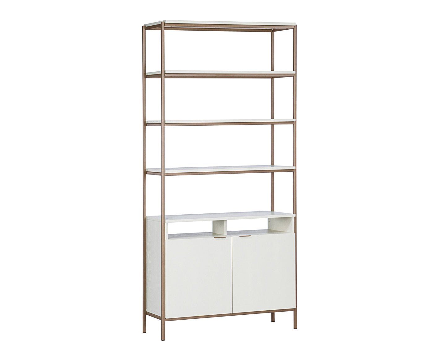 NAHLA AMBROSE MODULAR BOOKCASE - LARGE - CHAMPAGNE GOLD - CREAM