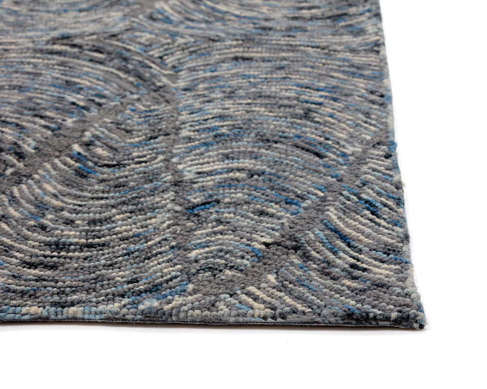 NAHLA CORFU HAND-TUFTED RUG - BLUE / CHARCOAL - 8' X 10'