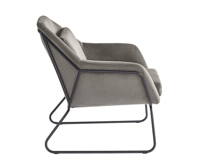 NAHLA WATTS LOUNGE CHAIR - BLACK - ANTONIO CHARCOAL