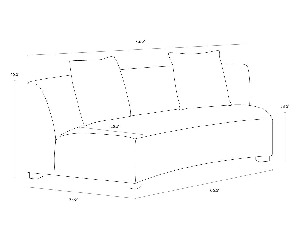 NAHLA SARASOTA MODULAR SOFA - RHAPSODY GREIGE