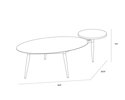 NAHLA TUNER COFFEE TABLE - OVAL