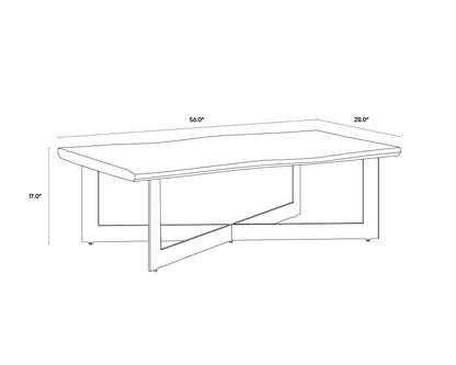 NAHLA MARLEY COFFEE TABLE - RECTANGULAR