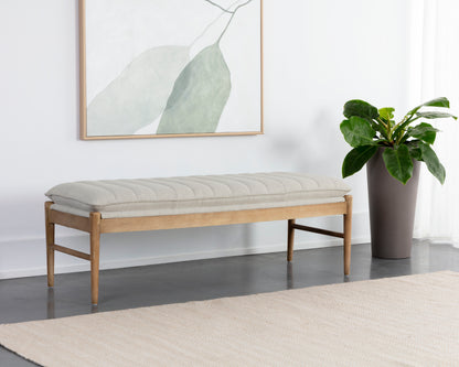 NAHLA LANCE BENCH - NATURAL - MINA IVORY