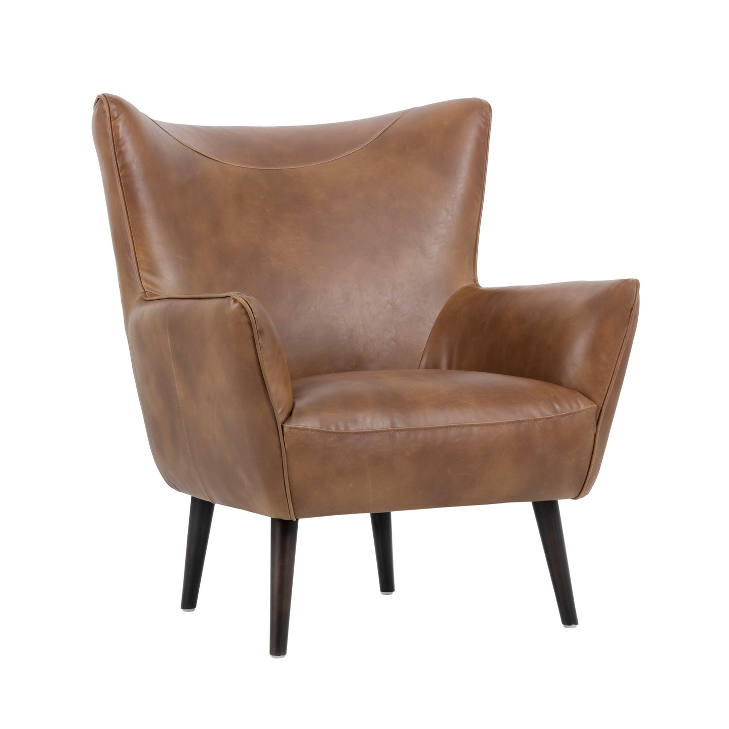 NAHLA LUTHER LOUNGE CHAIR - TOBACCO TAN