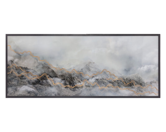 NAHLA MYSTIC MOUNTAIN - 72" X 30" - BLACK FRAME