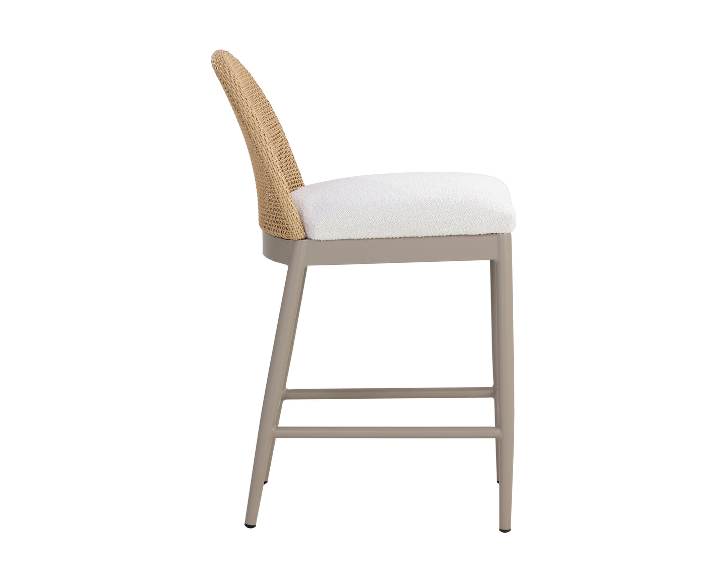 NAHLA CALANDRI COUNTER STOOL - GREIGE - LOUIS CREAM