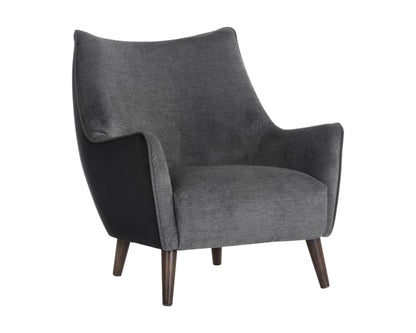 NAHLA SORREL LOUNGE CHAIR - POLO CLUB KOHL GREY / ABBINGTON BLACK