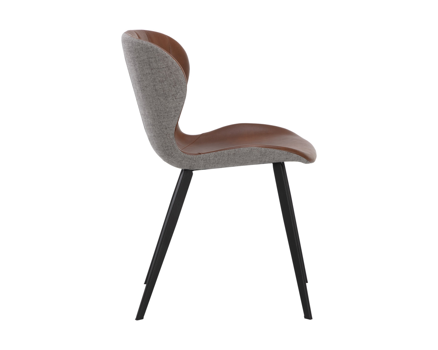 NAHLA ARABELLA DINING CHAIR - BRAVO COGNAC / NOVEMBER GREY