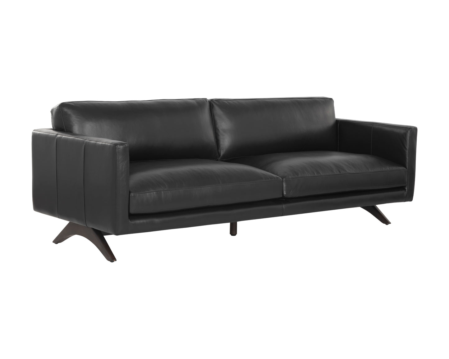 NAHLA ROGERS SOFA - CORTINA BLACK LEATHER