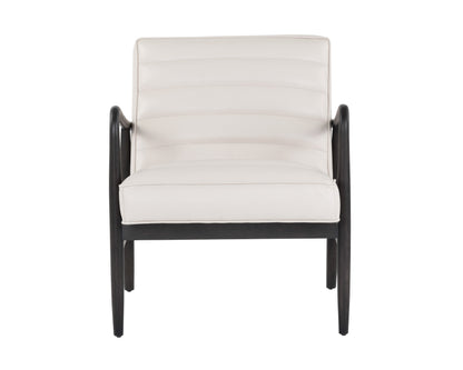 NAHLA LYRIC LOUNGE CHAIR - VINTAGE VANILLA LEATHER