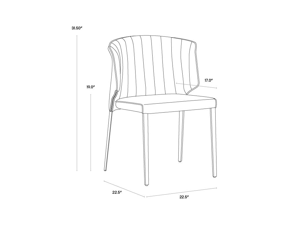 NAHLA ZAYDEN DINING CHAIR - BELFAST OATMEAL