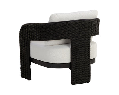 NAHLA PYLOS DINING ARMCHAIR - BLACK / LOUIS CREAM