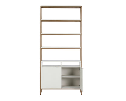 NAHLA AMBROSE MODULAR BOOKCASE - LARGE - CHAMPAGNE GOLD - CREAM