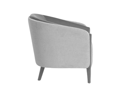 NAHLA SHEVA ARMCHAIR - SAN REMO WINTER CLOUD / ANTONIO CHARCOAL