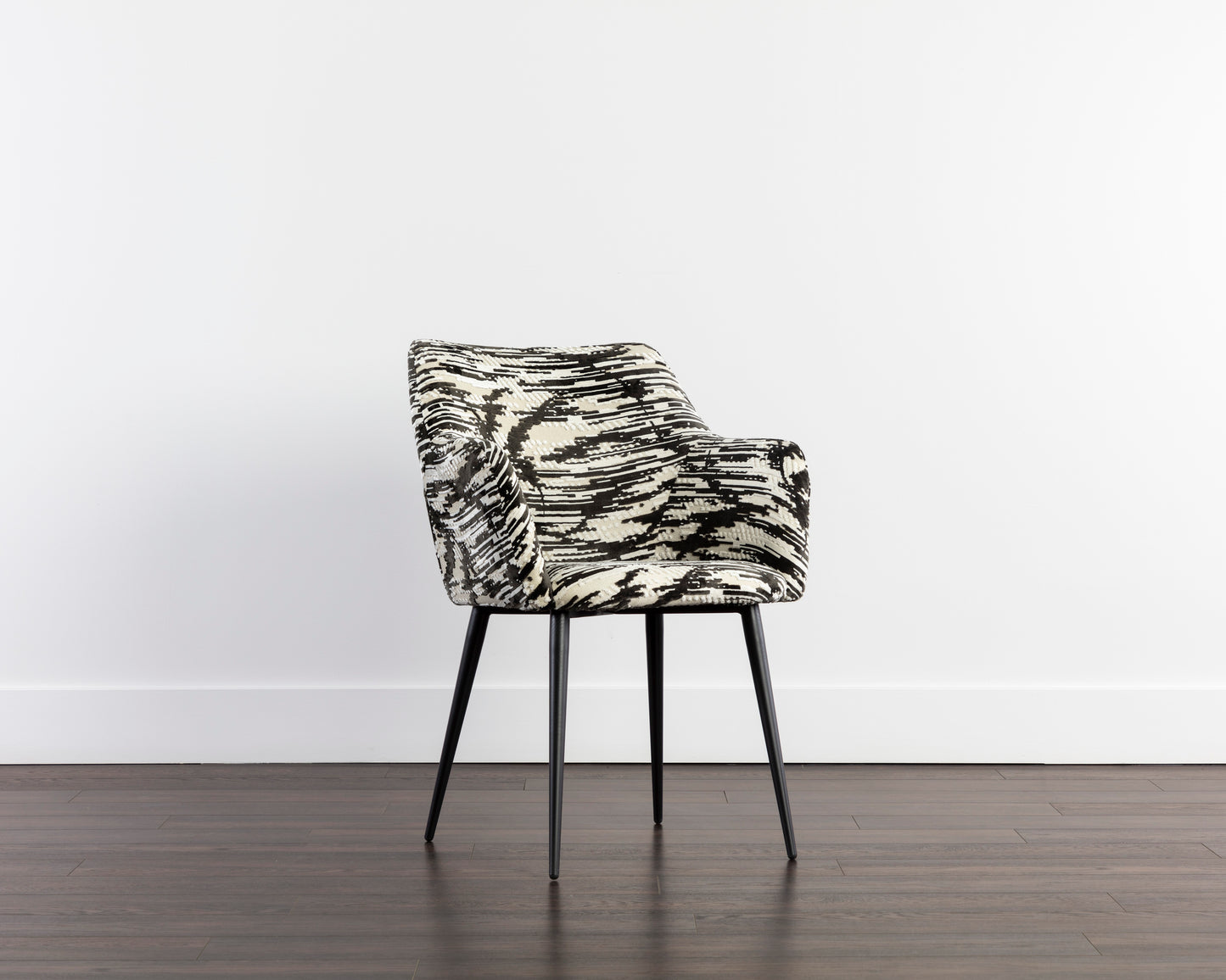 NAHLA MARILYN DINING CHAIR - DEVORE OLIVE ZEBRA