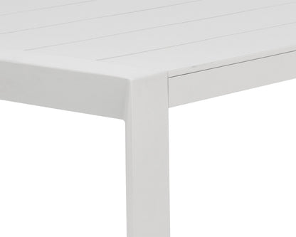 NAHLA MERANO DINING TABLE - WHITE - 90"