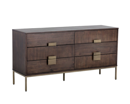 NAHLA JADE DRESSER - ANTIQUE BRASS - DARK MANGO