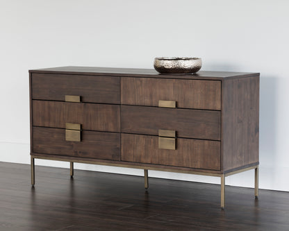 NAHLA JADE DRESSER - ANTIQUE BRASS - DARK MANGO